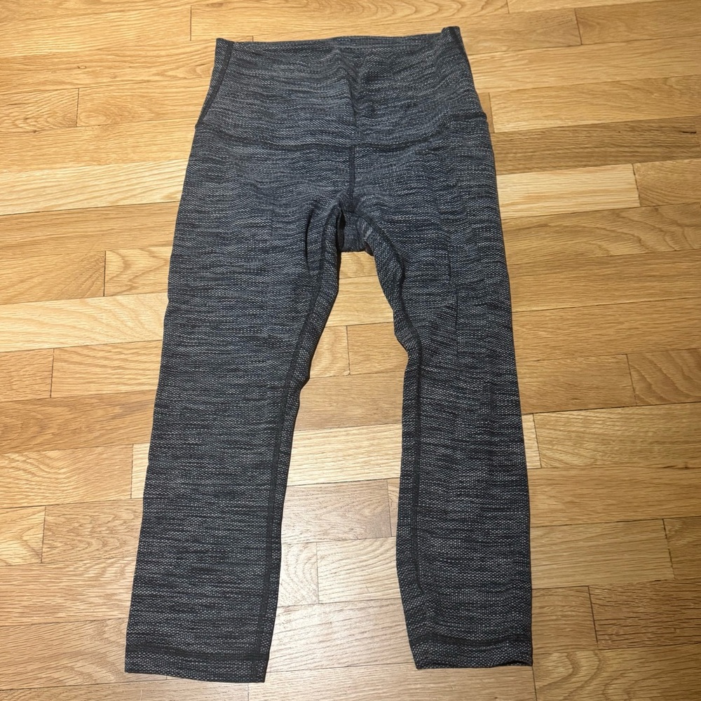 Lululemon Gray, Blue and Green Print Leggings